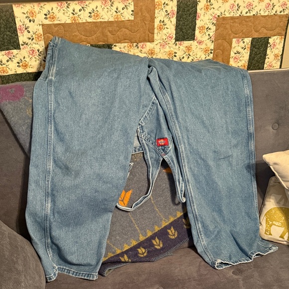 Dickies Light Blue Denim Overalls - Picture 3 of 4